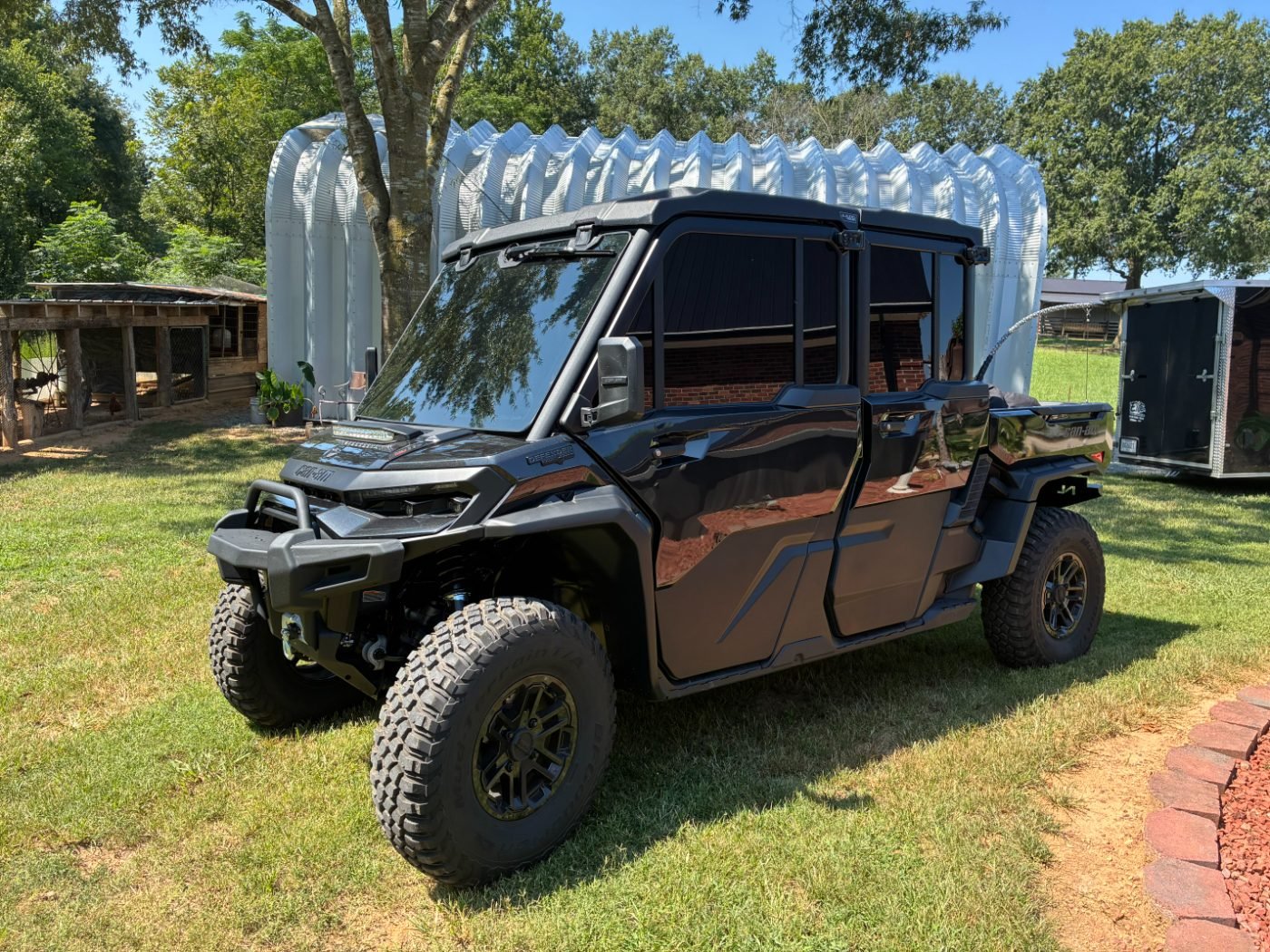 Can-Am Defender MAX with full cab window tint installed on-site in Santa Rosa County, FL